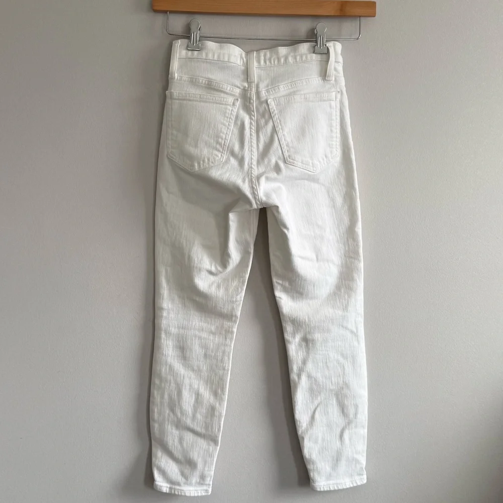 J. Crew White Skinny High-Rise 9”Toithpick Jeans Women size 25 P